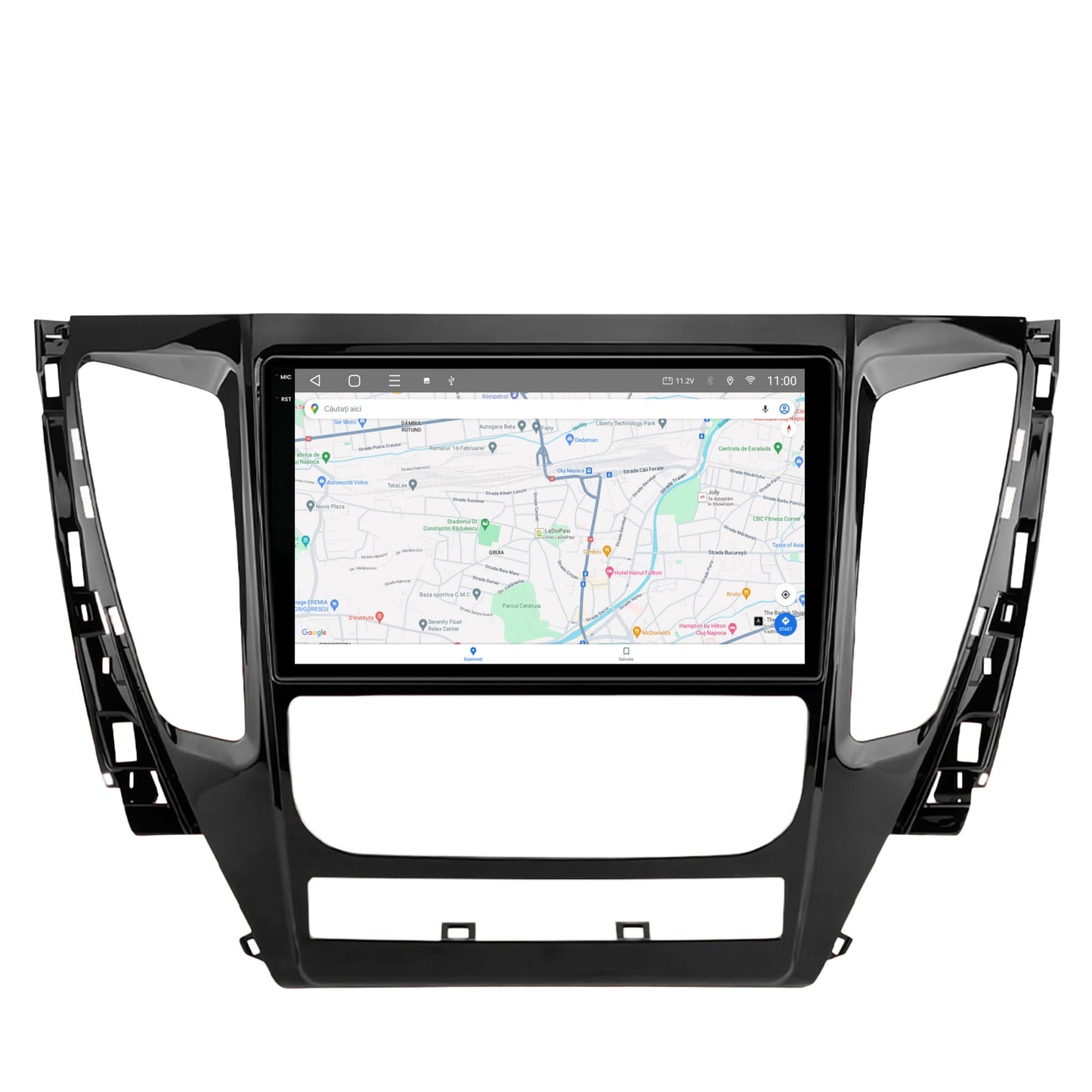 Navigatie 2K HUB64 Mitsubishi Pajero (2016-2018), 4GB RAM, Android, Octacore, Slot Sim 4G, DSP, GPS, Wi-FI, Carplay, Android Auto, USB, Bluetooth, Waze, Touchscreen, 9.5 Inch
