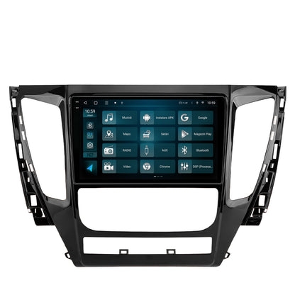 Navigatie 2K HUB64 Mitsubishi Pajero (2016-2018), 8GB RAM, Android, Octacore, Slot Sim 4G, DSP, GPS, Wi-FI, Carplay, Android Auto, USB, Bluetooth, Waze, Touchscreen, 9.5 Inch