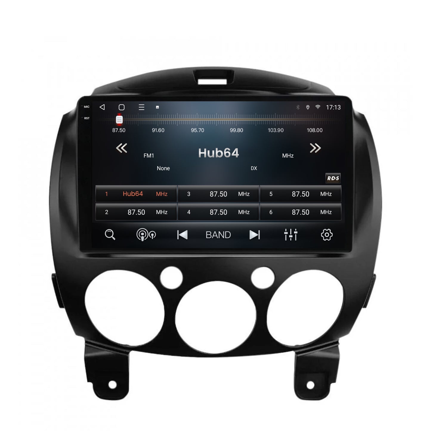 Navigatie 2K HUB64 Mazda 2 (2007-2014), 8GB RAM, Android, Octacore, Slot Sim 4G, DSP, GPS, Wi-FI, Carplay, Android Auto, USB, Bluetooth, Waze, Touchscreen, 9.5 Inch