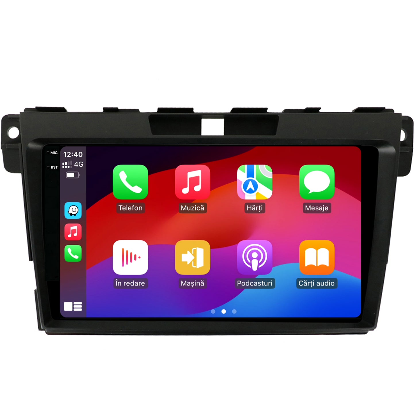 Navigatie 2K HUB64 Mazda CX-7 (2008-2013), 8GB RAM, Android, Octacore, Slot Sim 4G, DSP, GPS, Wi-FI, Carplay, Android Auto, USB, Bluetooth, Waze, Touchscreen, 9.5 Inch