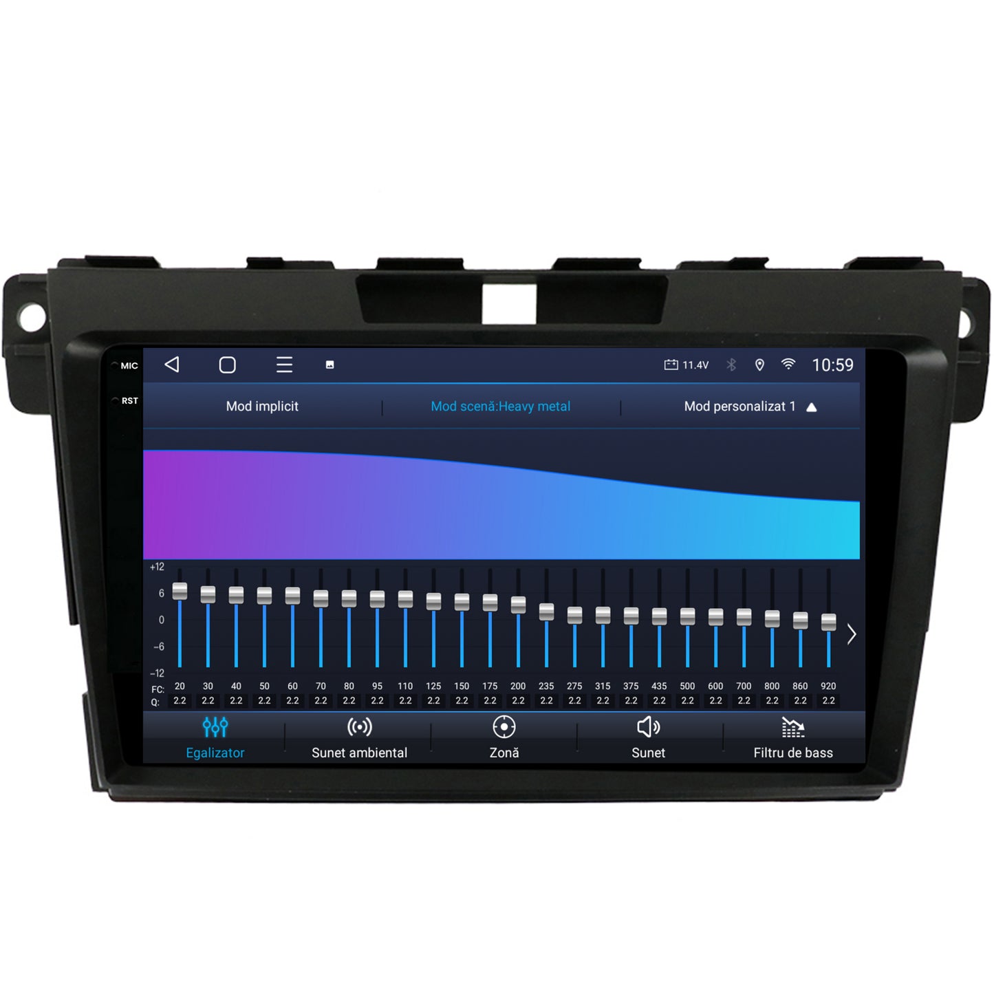 Navigatie 2K HUB64 Mazda CX-7 (2008-2013), 8GB RAM, Android, Octacore, Slot Sim 4G, DSP, GPS, Wi-FI, Carplay, Android Auto, USB, Bluetooth, Waze, Touchscreen, 9.5 Inch