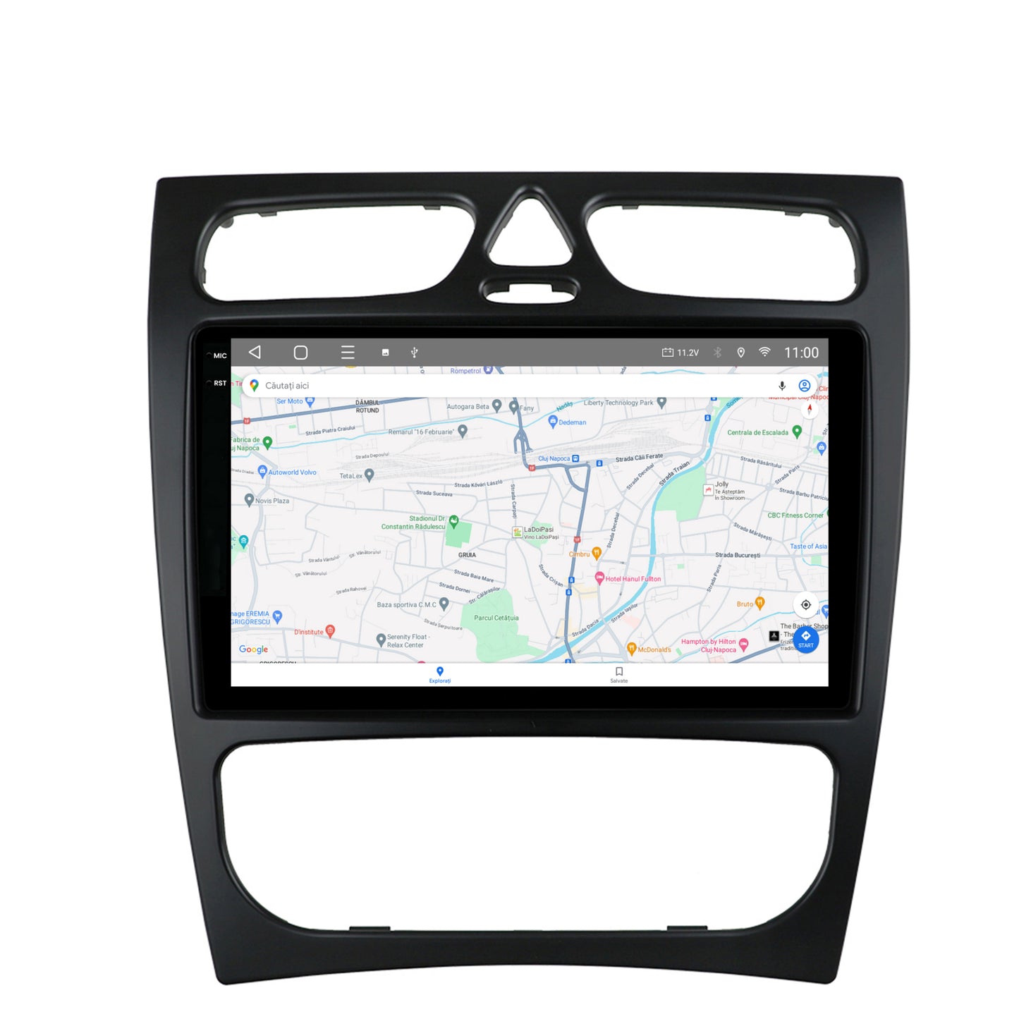 Navigatie 2K HUB64 Mercedes Benz C-Class W203 (2000-2005), 4GB RAM, Android, Octacore, Slot Sim 4G, DSP, GPS, Wi-FI, Carplay, Android Auto, USB, Bluetooth, Waze, Touchscreen, 9.5 Inch