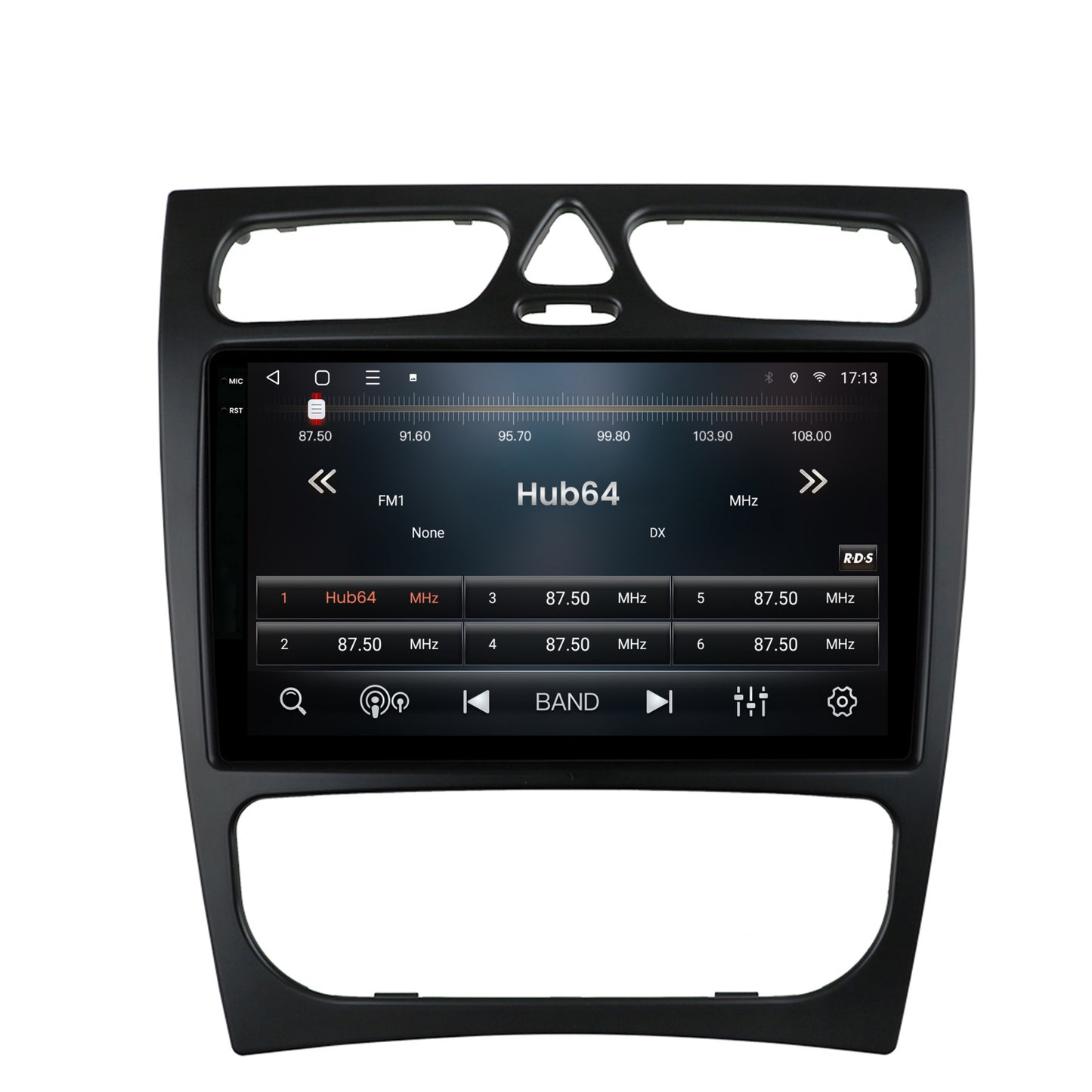Navigatie 2K HUB64 Mercedes Benz C-Class W203 (2000-2005), 4GB RAM, Android, Octacore, Slot Sim 4G, DSP, GPS, Wi-FI, Carplay, Android Auto, USB, Bluetooth, Waze, Touchscreen, 9.5 Inch