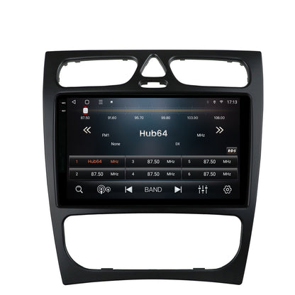 Navigatie 2K HUB64 Mercedes Benz C-Class W203 (2000-2005), 4GB RAM, Android, Octacore, Slot Sim 4G, DSP, GPS, Wi-FI, Carplay, Android Auto, USB, Bluetooth, Waze, Touchscreen, 9.5 Inch