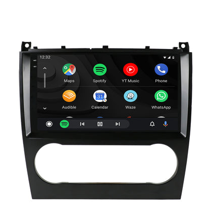 Navigatie 2K HUB64 Mercedes Benz C-Class W203 (2004-2011), 8GB RAM, Android, Octacore, Slot Sim 4G, DSP, GPS, Wi-FI, Carplay, Android Auto, USB, Bluetooth, Waze, Touchscreen, 9.5 Inch