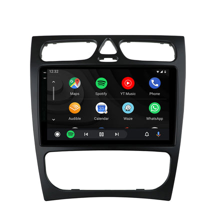 Navigatie 2K HUB64 Mercedes Benz C-Class W203 / CLK W209 (2000-2005), 8GB RAM, Android, Octacore, Slot Sim 4G, DSP, GPS, Wi-FI, Carplay, Android Auto, USB, Bluetooth, Waze, Touchscreen, 9.5 Inch