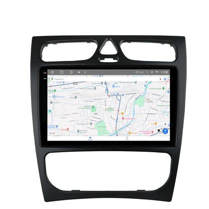 Navigatie 2K HUB64 Mercedes Benz C-Class W203 / CLK W209 (2000-2005), 8GB RAM, Android, Octacore, Slot Sim 4G, DSP, GPS, Wi-FI, Carplay, Android Auto, USB, Bluetooth, Waze, Touchscreen, 9.5 Inch