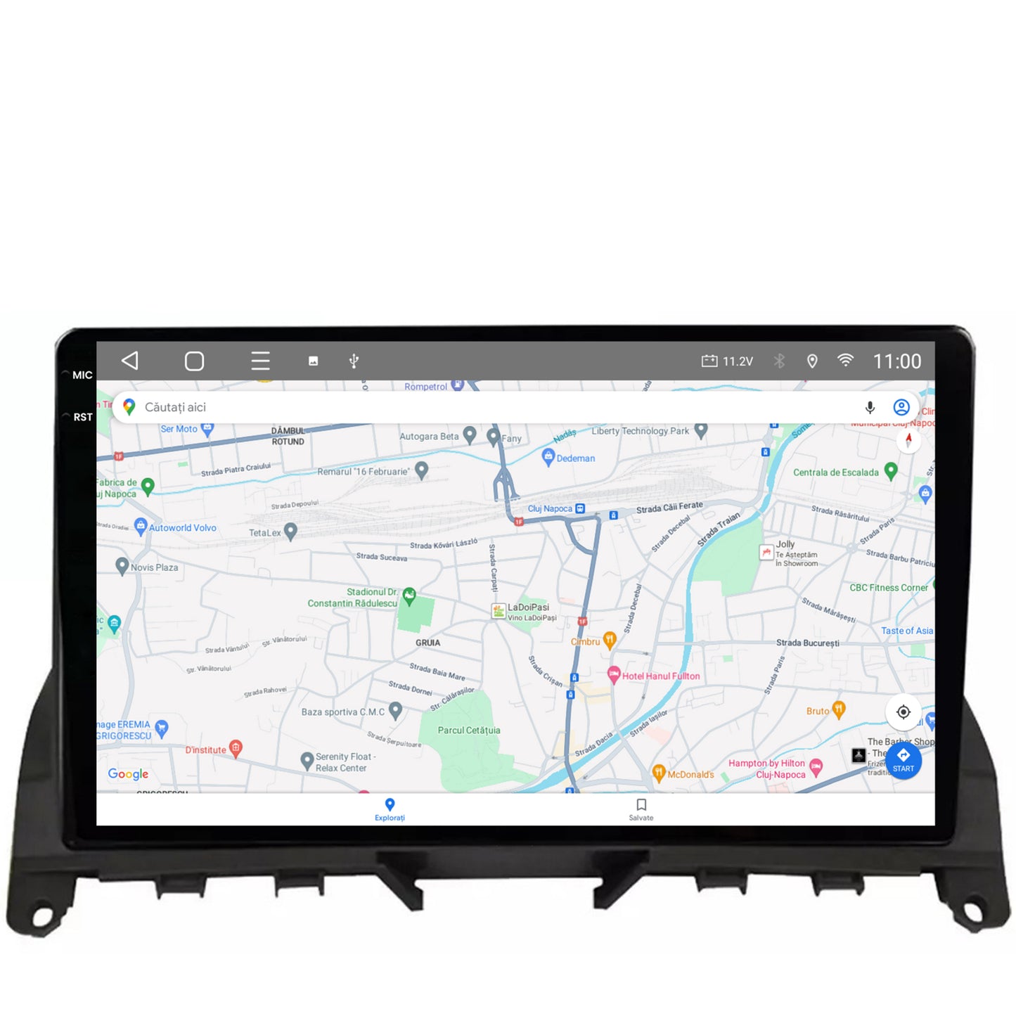 Navigatie 2K HUB64 Mercedes Benz C-Class W204 (2006-2012), 4GB RAM, Android, Octacore, Slot Sim 4G, DSP, GPS, Wi-FI, Carplay, Android Auto, USB, Bluetooth, Waze, Touchscreen, 9.5 Inch