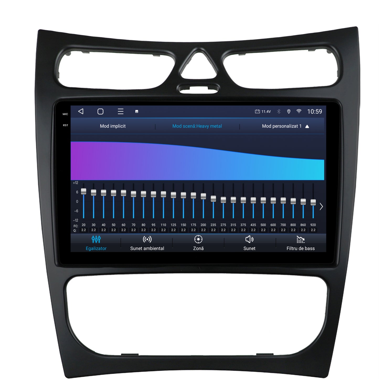 Navigatie 2K HUB64 Mercedes Benz CLK W209 (2000-2005), 4GB RAM, Android, Octacore, Slot Sim 4G, DSP, GPS, Wi-FI, Carplay, Android Auto, USB, Bluetooth, Waze, Touchscreen, 9.5 Inch