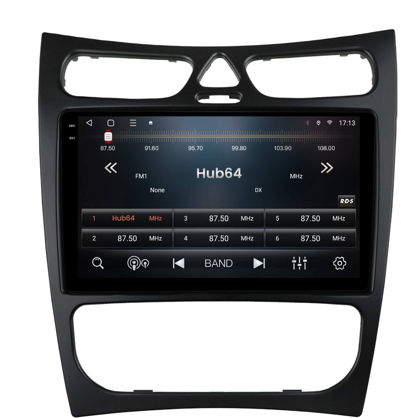 Navigatie 2K HUB64 Mercedes Benz CLK W209 (2000-2005), 4GB RAM, Android, Octacore, Slot Sim 4G, DSP, GPS, Wi-FI, Carplay, Android Auto, USB, Bluetooth, Waze, Touchscreen, 9.5 Inch