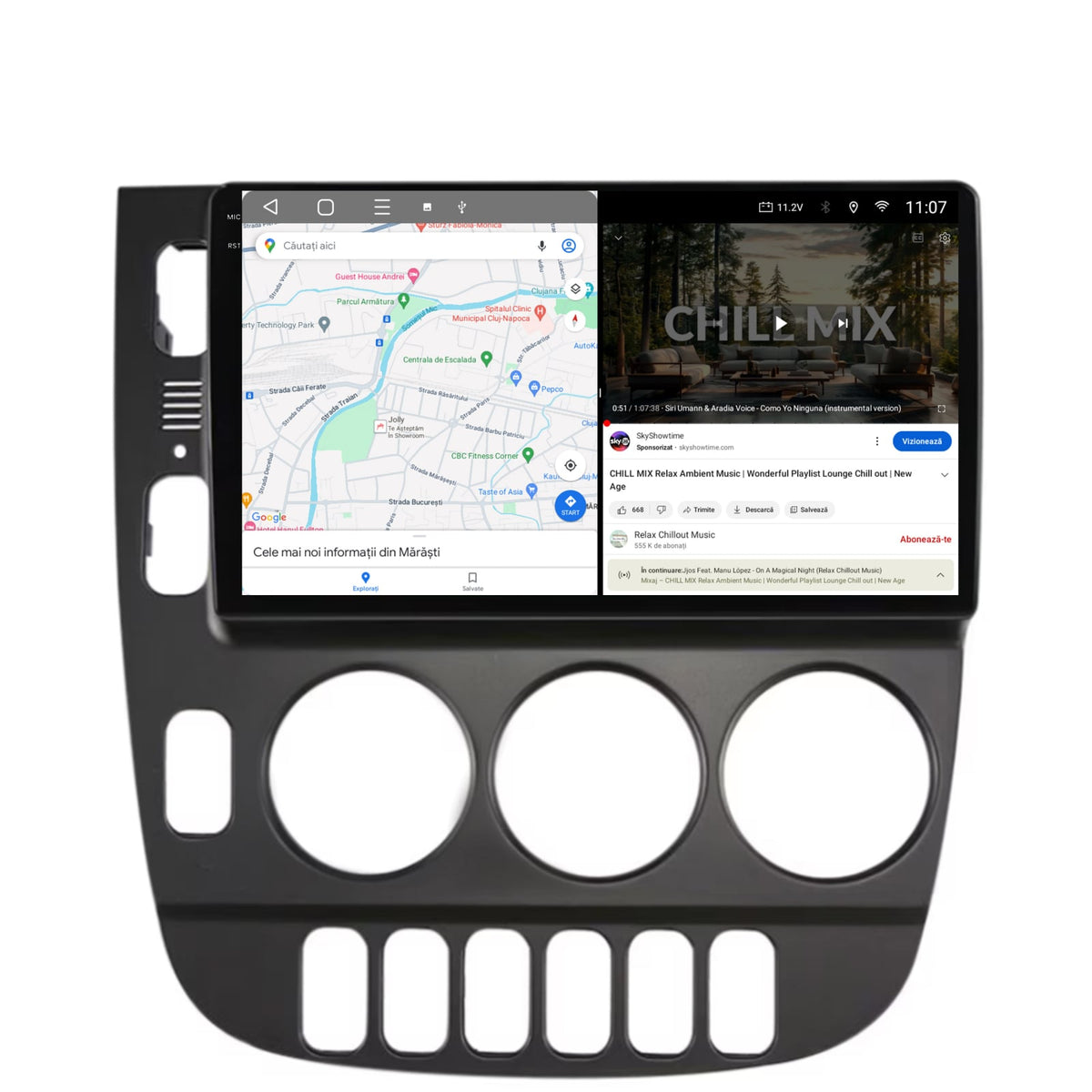 Navigatie 2K HUB64 Mercedes Benz ML W163 (1998-2005), 4GB RAM, Android, Octacore, Slot Sim 4G, DSP, GPS, Wi-FI, Carplay, Android Auto, USB, Bluetooth, Waze, Touchscreen, 9.5 Inch