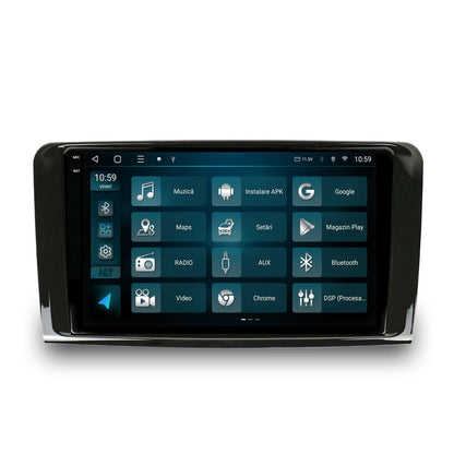 Navigatie 2K HUB64 Mercedes Benz ML W164 / GL X164, 4GB RAM, Android, Octacore, Slot Sim 4G, DSP, GPS, Wi-FI, Carplay, Android Auto, USB, Bluetooth, Waze, Touchscreen, 9.5 Inch