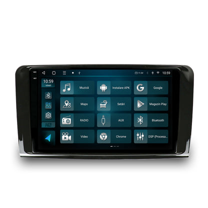 Navigatie 2K HUB64 Mercedes Benz ML W164 / GL X164, 8GB RAM, Android, Octacore, Slot Sim 4G, DSP, GPS, Wi-FI, Carplay, Android Auto, USB, Bluetooth, Waze, Touchscreen, 9.5 Inch
