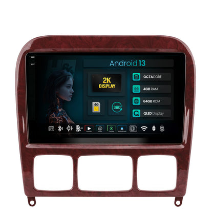 Navigatie 2K HUB64 Mercedes Benz S-Class (1998-2005), 4GB RAM, Android, Octacore, Slot Sim 4G, DSP, GPS, Wi-FI, Carplay, Android Auto, USB, Bluetooth, Waze, Touchscreen, 9.5 Inch