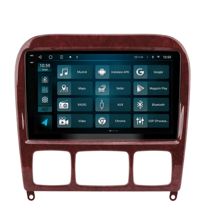 Navigatie 2K HUB64 Mercedes Benz S-Class (1998-2005), 8GB RAM, Android, Octacore, Slot Sim 4G, DSP, GPS, Wi-FI, Carplay, Android Auto, USB, Bluetooth, Waze, Touchscreen, 9.5 Inch
