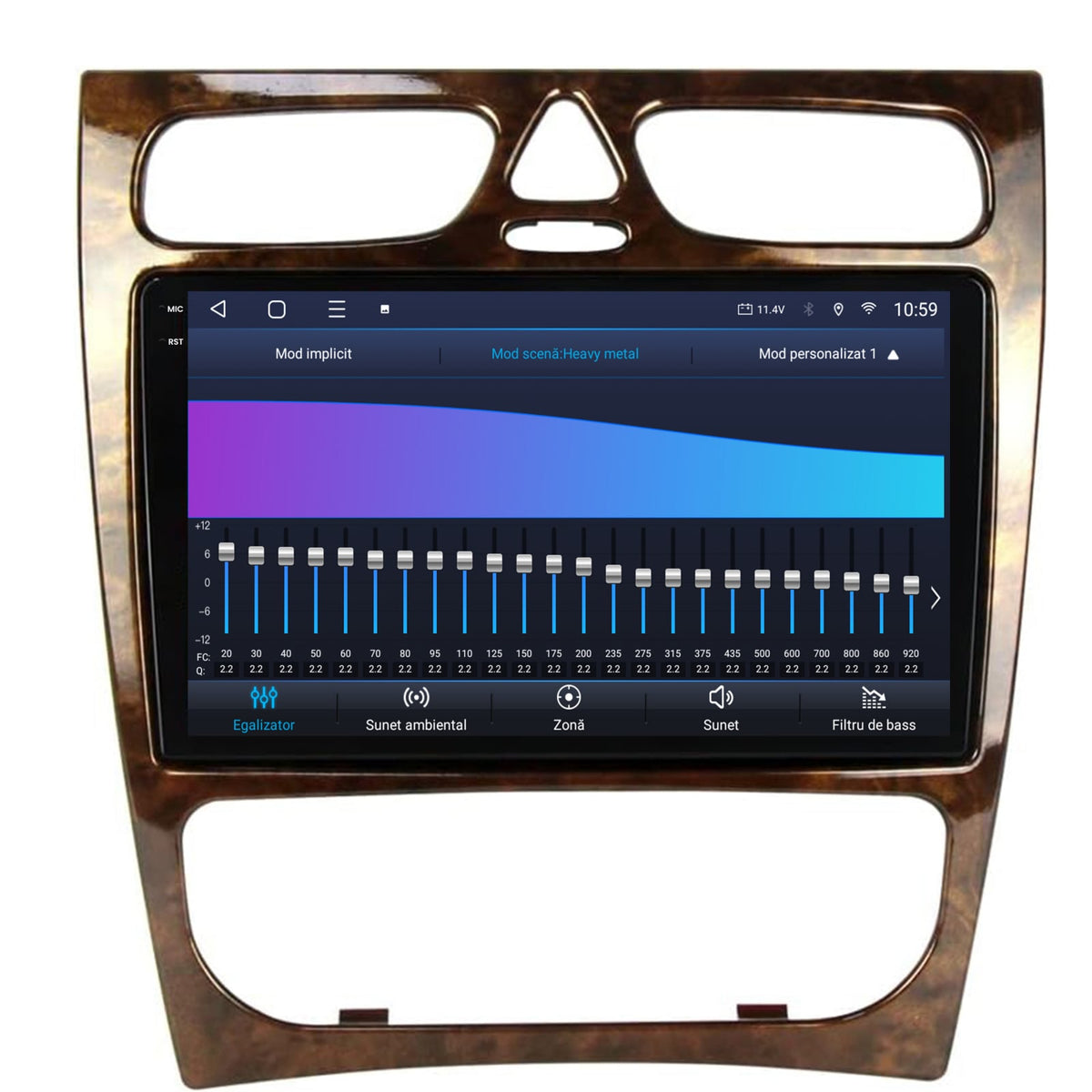 Navigatie 2K HUB64 Benz C Class (W203) (2002-2004), 4GB RAM, Android, Octacore, Slot Sim 4G, DSP, GPS, Wi-FI, Carplay, Android Auto, USB, Bluetooth, Waze, Touchscreen, 9.5 Inch