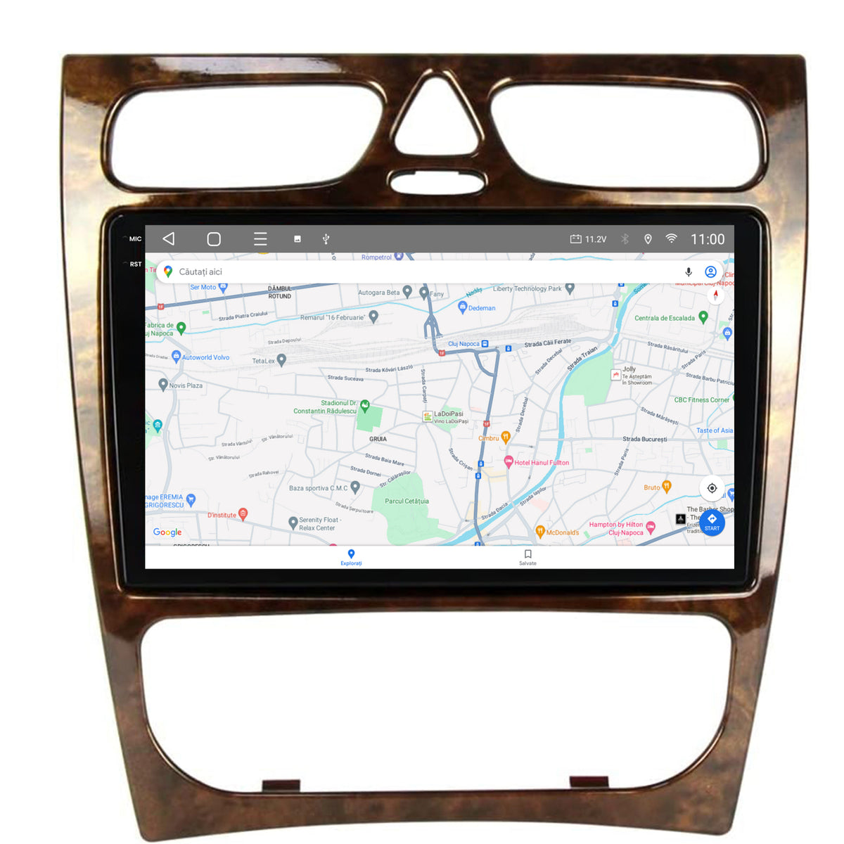 Navigatie 2K HUB64 Benz C Class (W203) (2002-2004), 8GB RAM, Android, Octacore, Slot Sim 4G, DSP, GPS, Wi-FI, Carplay, Android Auto, USB, Bluetooth, Waze, Touchscreen, 9.5 Inch