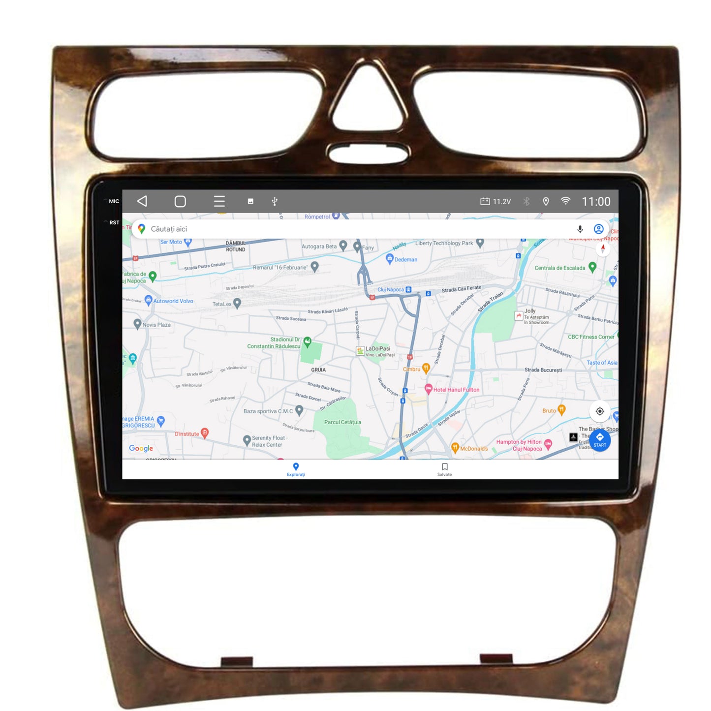 Navigatie 2K HUB64 Benz C Class (W203) (2002-2004), 8GB RAM, Android, Octacore, Slot Sim 4G, DSP, GPS, Wi-FI, Carplay, Android Auto, USB, Bluetooth, Waze, Touchscreen, 9.5 Inch