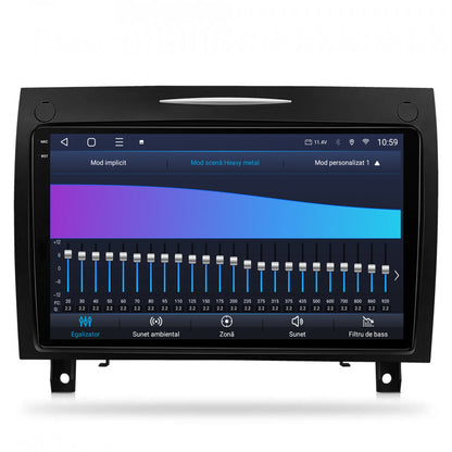 Navigatie 2K HUB64 Mercedes Benz SLK (2006-2010), 8GB RAM, Android, Octacore, Slot Sim 4G, DSP, GPS, Wi-FI, Carplay, Android Auto, USB, Bluetooth, Waze, Touchscreen, 9.5 Inch