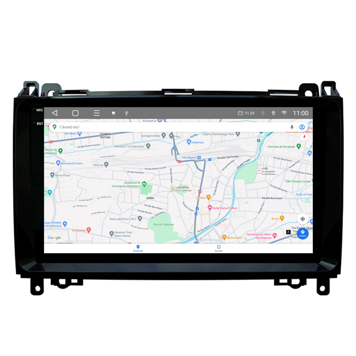 Navigatie 2K HUB64 Mercedes Benz Sprinter, Viano, Vito, A/B Class, Crafter, 4GB RAM, Android, Octacore, Slot Sim 4G, DSP, GPS, Wi-FI, Carplay, Android Auto, USB, Bluetooth, Waze, Touchscreen, 9