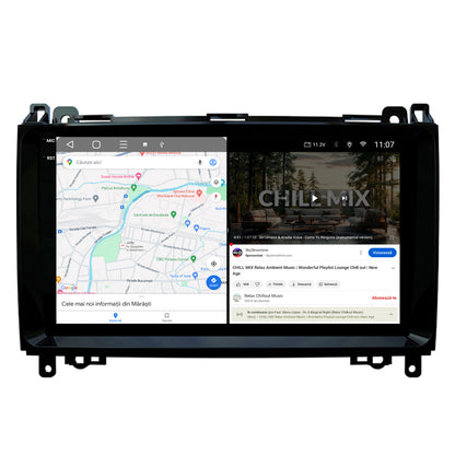 Navigatie 2K HUB64 Mercedes Benz Sprinter, Viano, Vito, A/B Class, Crafter, 4GB RAM, Android, Octacore, Slot Sim 4G, DSP, GPS, Wi-FI, Carplay, Android Auto, USB, Bluetooth, Waze, Touchscreen, 9