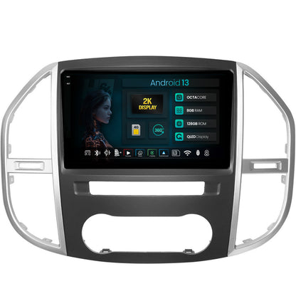Navigatie 2K HUB64 Mercedes Benz Vito (2016+), 8GB RAM, Android, Octacore, Slot Sim 4G, DSP, GPS, Wi-FI, Carplay, Android Auto, USB, Bluetooth, Waze, Touchscreen, 9.5 Inch