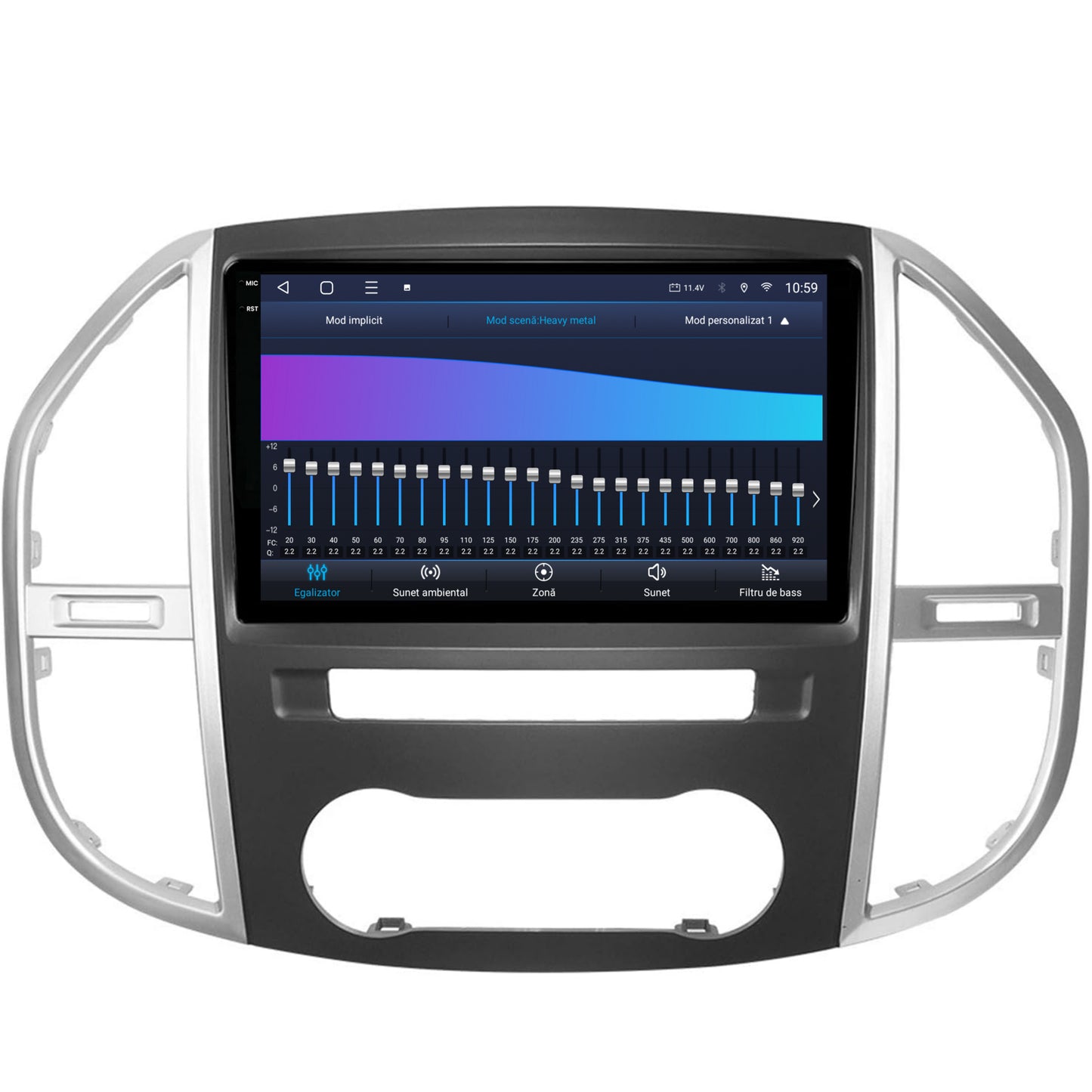 Navigatie 2K HUB64 Mercedes Benz Vito (2016+), 8GB RAM, Android, Octacore, Slot Sim 4G, DSP, GPS, Wi-FI, Carplay, Android Auto, USB, Bluetooth, Waze, Touchscreen, 9.5 Inch