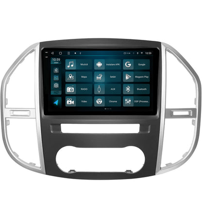 Navigatie 2K HUB64 Mercedes Benz Vito (2016+), 8GB RAM, Android, Octacore, Slot Sim 4G, DSP, GPS, Wi-FI, Carplay, Android Auto, USB, Bluetooth, Waze, Touchscreen, 9.5 Inch