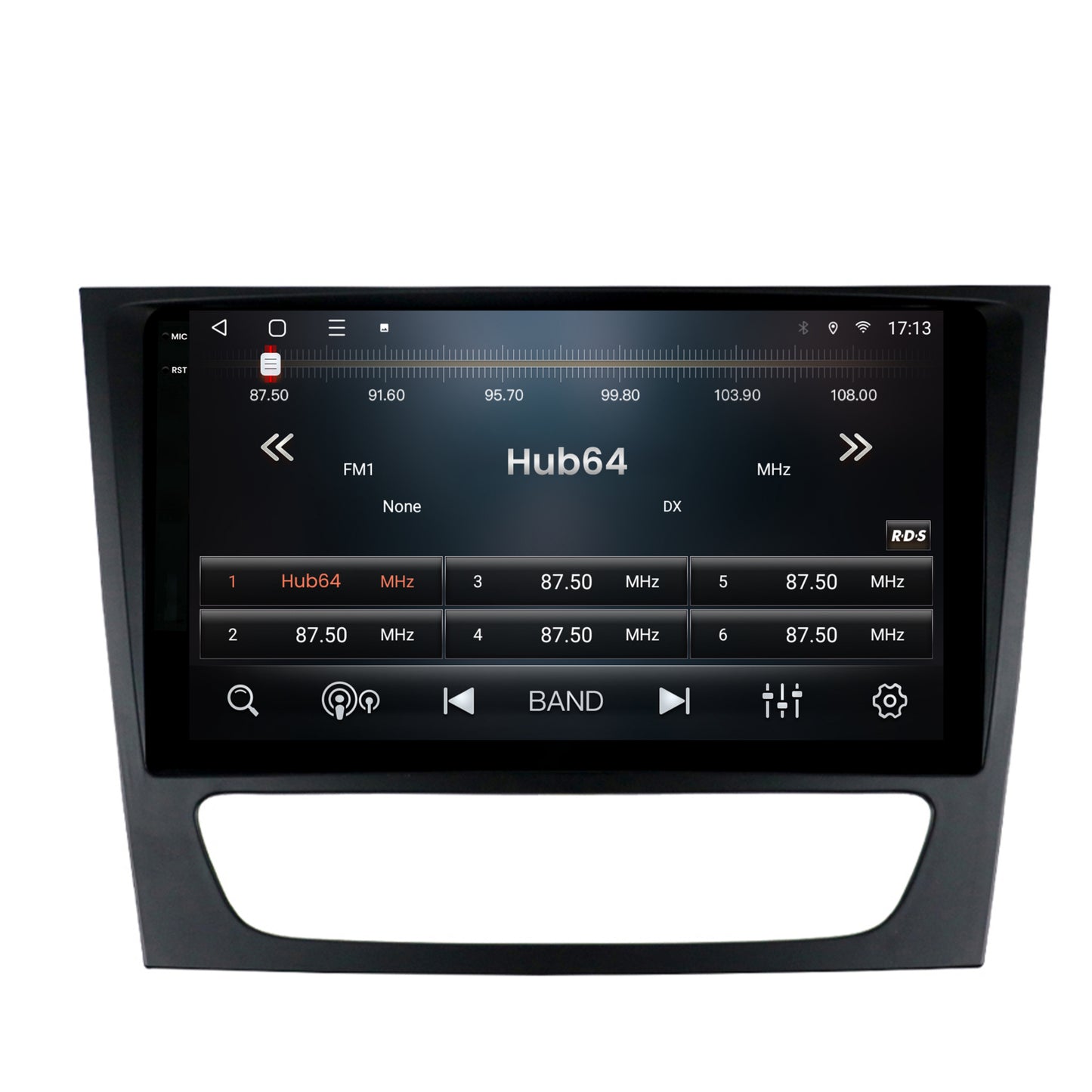Navigatie 2K HUB64 Mercedes Benz W211/CLS, 4GB RAM, Android, Octacore, Slot Sim 4G, DSP, GPS, Wi-FI, Carplay, Android Auto, USB, Bluetooth, Waze, Touchscreen, 9.5 Inch