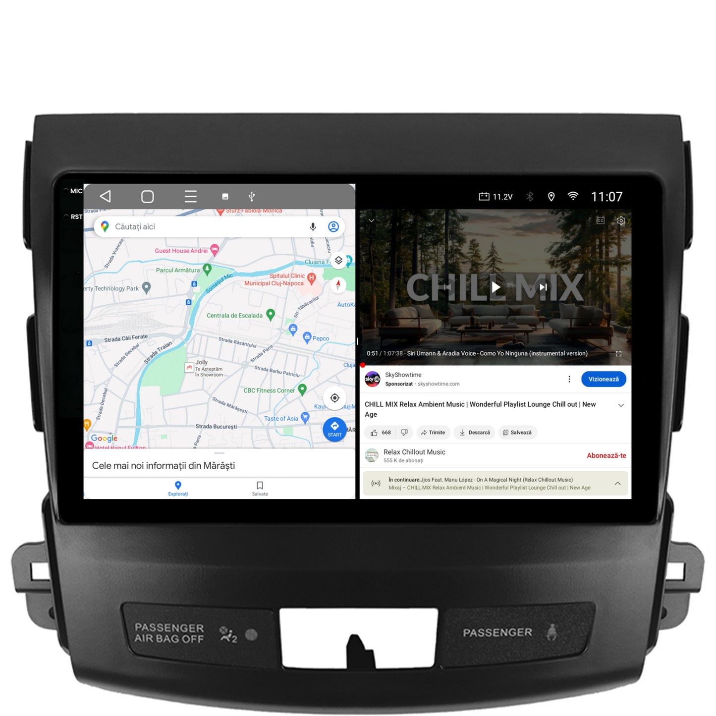 Navigatie 2K HUB64 Mitstubishi Outlander / Peugeot 4007 / Citroen C-Crosser, 4GB RAM, Android, Octacore, Slot Sim 4G, DSP, GPS, Wi-FI, Carplay, Android Auto, USB, Bluetooth, Waze, Touchscreen,
