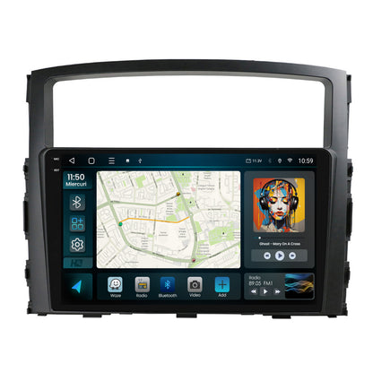 Navigatie 2K HUB64 Mitstubishi Pajero (2006-2014), 4GB RAM, Android, Octacore, Slot Sim 4G, DSP, GPS, Wi-FI, Carplay, Android Auto, USB, Bluetooth, Waze, Touchscreen, 9.5 Inch