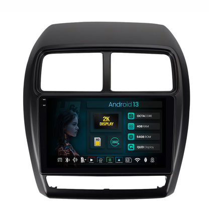 Navigatie 2K HUB64 Mitsubishi ASX (2016-2019), 4GB RAM, Android, Octacore, Slot Sim 4G, DSP, GPS, Wi-FI, Carplay, Android Auto, USB, Bluetooth, Waze, Touchscreen, 9.5 Inch