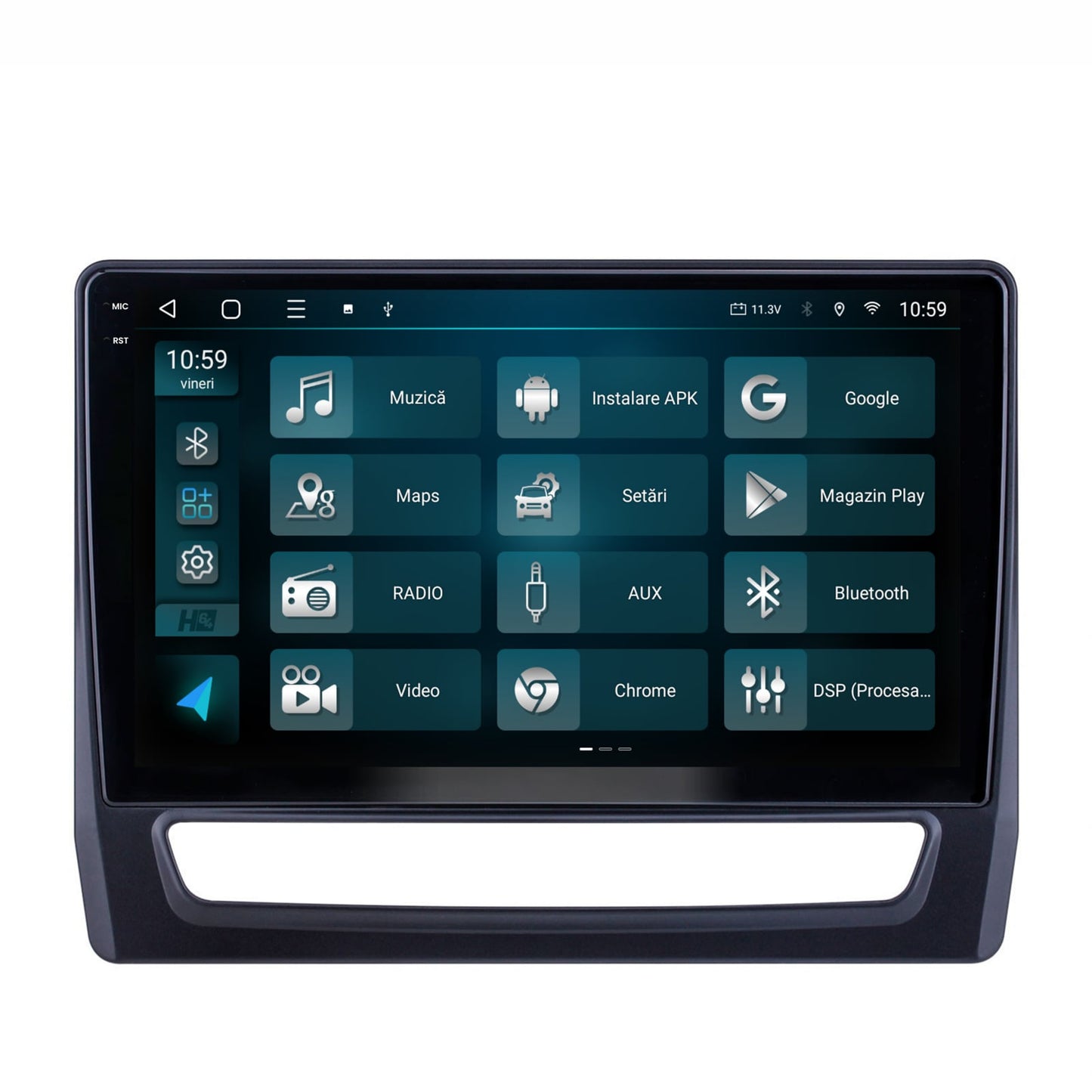 Navigatie 2K HUB64 Mitsubishi ASX (2019+), 8GB RAM, Android, Octacore, Slot Sim 4G, DSP, GPS, Wi-FI, Carplay, Android Auto, USB, Bluetooth, Waze, Touchscreen, 10.36 Inch