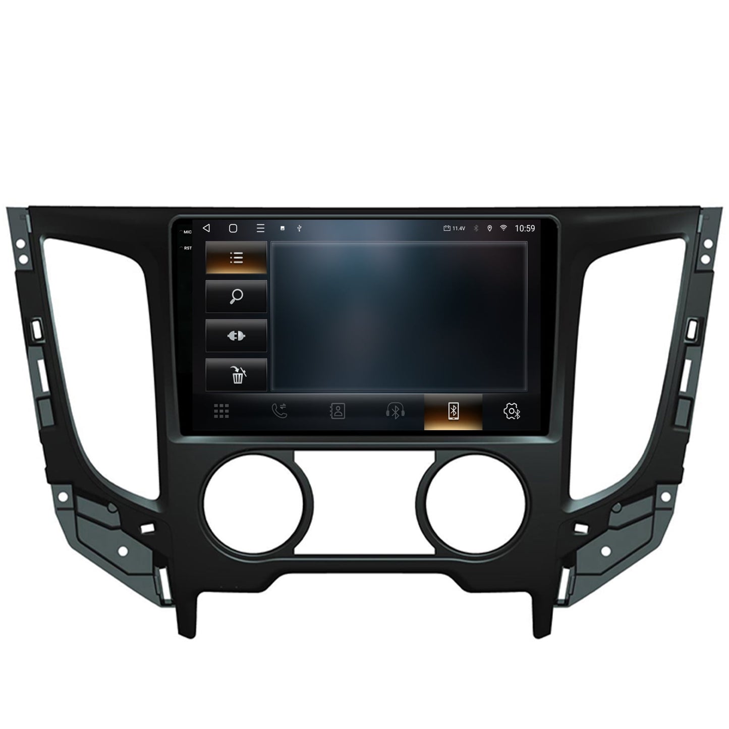 Navigatie 2K HUB64 Mitsubishi L200 (2014-2020), 4GB RAM, Android, Octacore, Slot Sim 4G, DSP, GPS, Wi-FI, Carplay, Android Auto, USB, Bluetooth, Waze, Touchscreen, 9.5 Inch