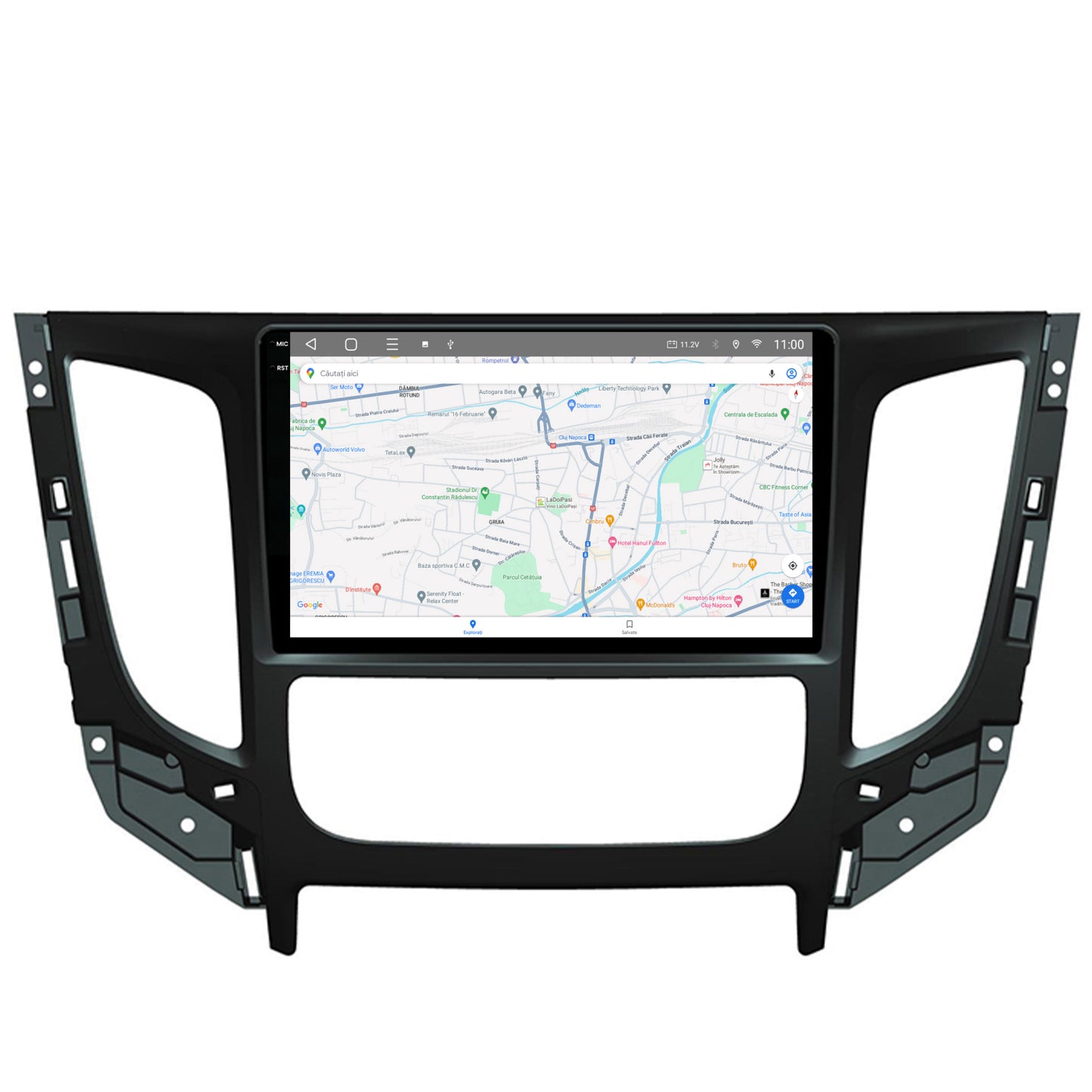 Navigatie 2K HUB64 Mitsubishi L200 (2014-2020), 4GB RAM, Android, Octacore, Slot Sim 4G, DSP, GPS, Wi-FI, Carplay, Android Auto, USB, Bluetooth, Waze, Touchscreen, 9.5 Inch