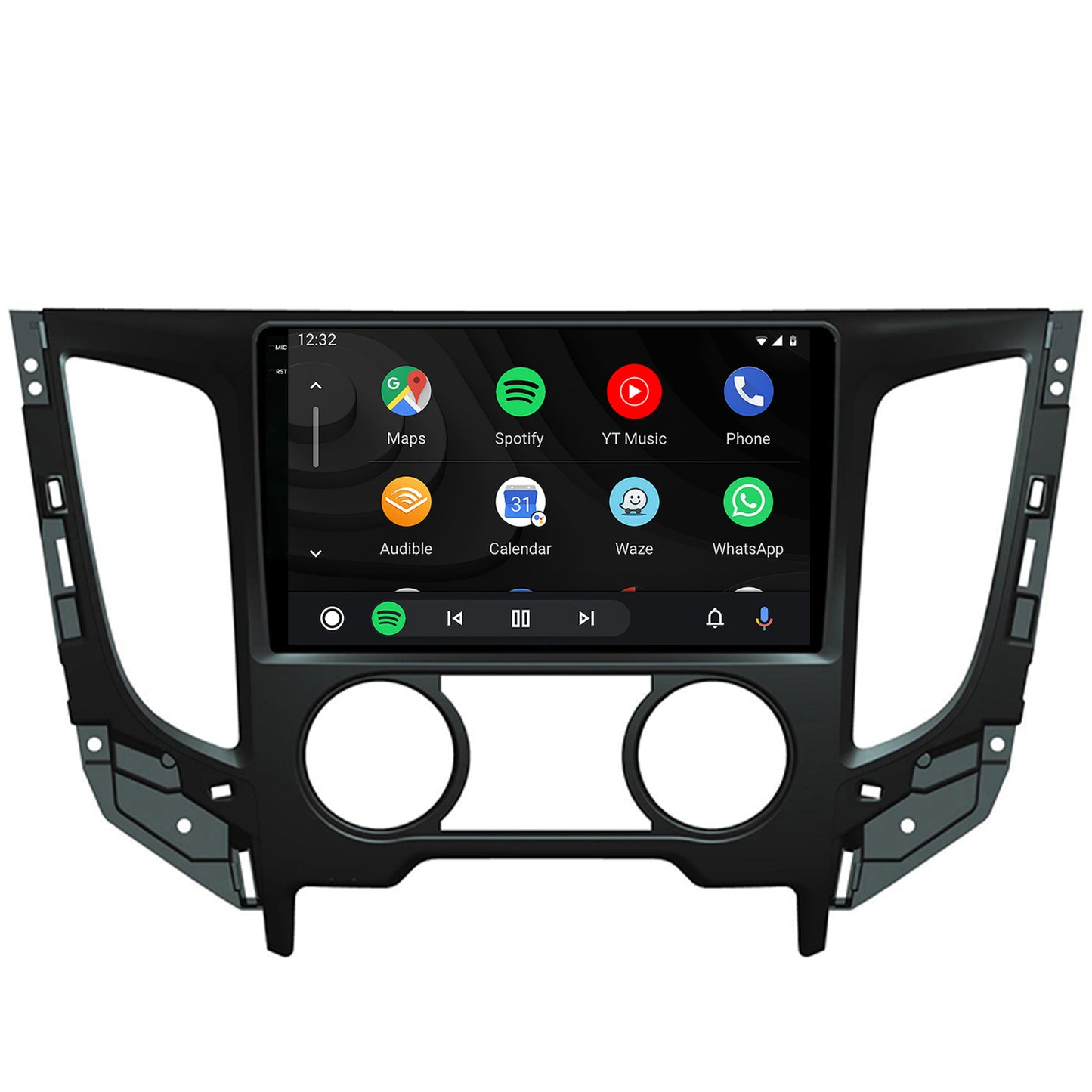 Navigatie 2K HUB64 Mitsubishi L200 (2014-2020), 4GB RAM, Android, Octacore, Slot Sim 4G, DSP, GPS, Wi-FI, Carplay, Android Auto, USB, Bluetooth, Waze, Touchscreen, 9.5 Inch