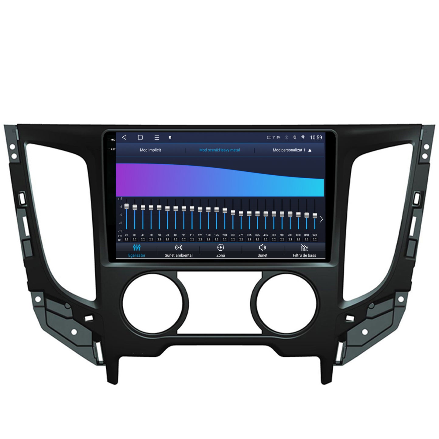 Navigatie 2K HUB64 Mitsubishi L200 (2014-2020), 8GB RAM, Android, Octacore, Slot Sim 4G, DSP, GPS, Wi-FI, Carplay, Android Auto, USB, Bluetooth, Waze, Touchscreen, 9.5 Inch
