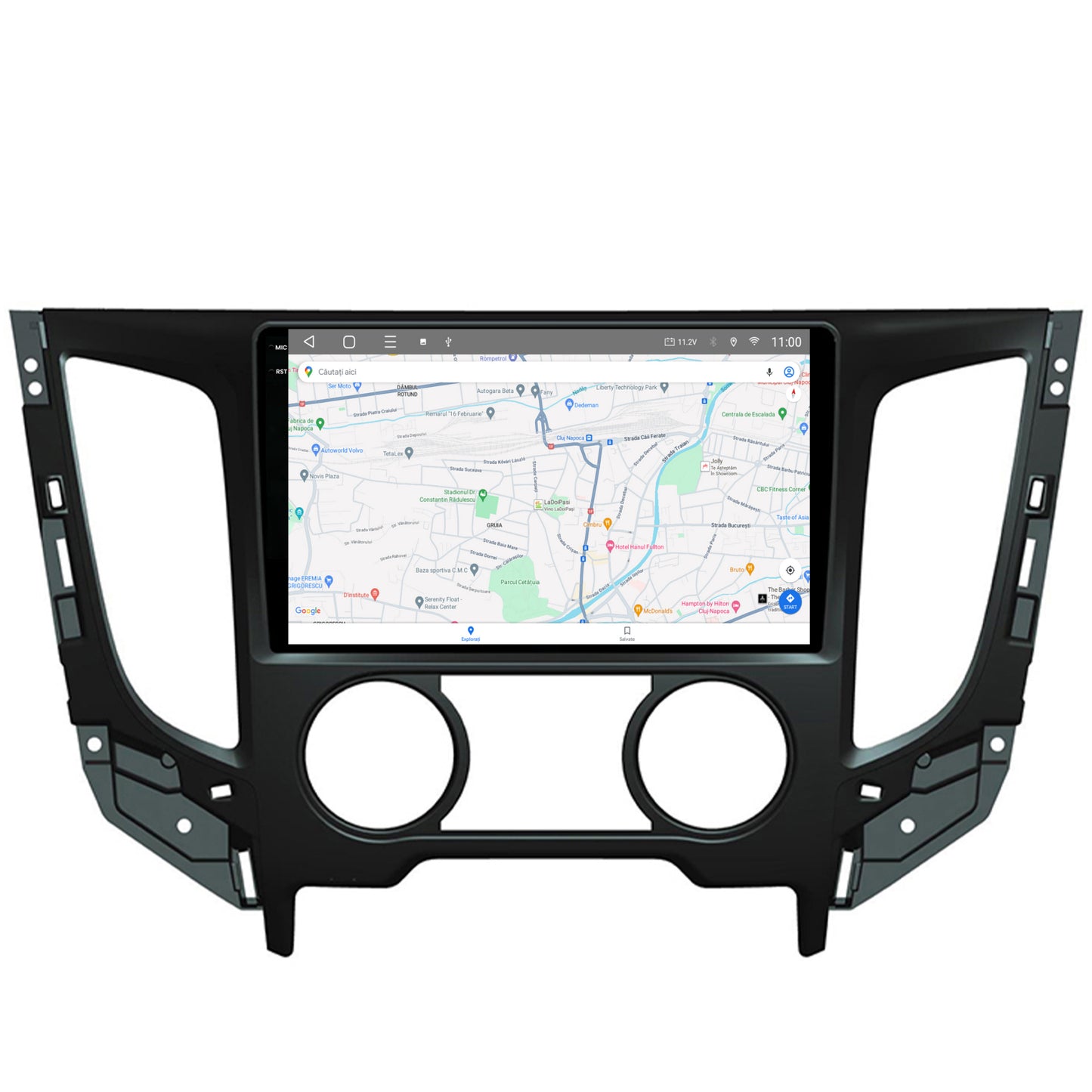 Navigatie 2K HUB64 Mitsubishi L200 (2014-2020), 8GB RAM, Android, Octacore, Slot Sim 4G, DSP, GPS, Wi-FI, Carplay, Android Auto, USB, Bluetooth, Waze, Touchscreen, 9.5 Inch