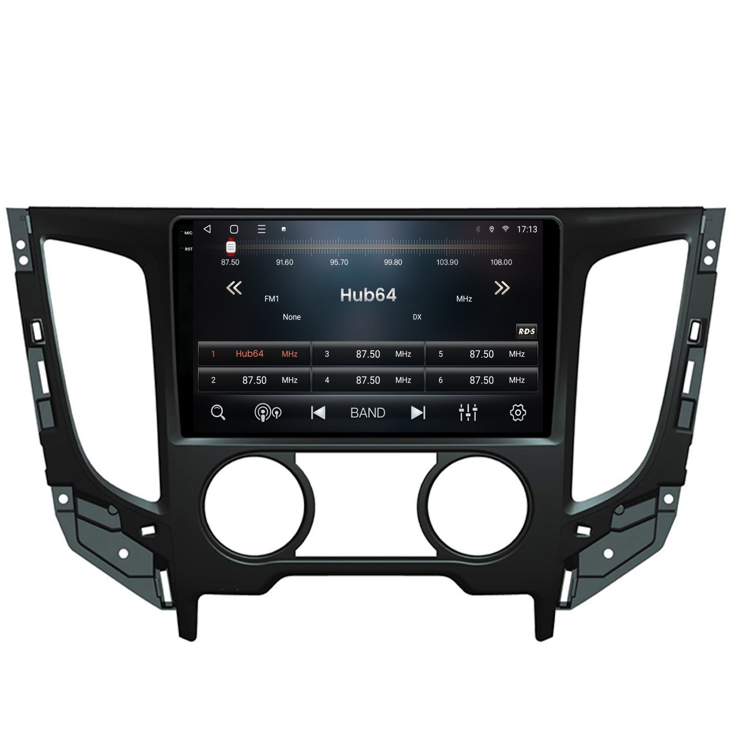 Navigatie 2K HUB64 Mitsubishi L200 (2014-2020), 8GB RAM, Android, Octacore, Slot Sim 4G, DSP, GPS, Wi-FI, Carplay, Android Auto, USB, Bluetooth, Waze, Touchscreen, 9.5 Inch