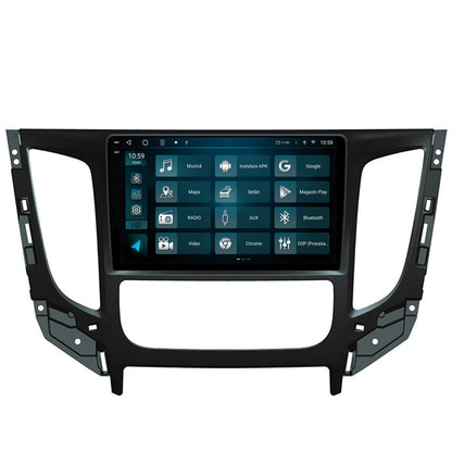 Navigatie 2K HUB64 Mitsubishi L200 (2014-2020), 8GB RAM, Android, Octacore, Slot Sim 4G, DSP, GPS, Wi-FI, Carplay, Android Auto, USB, Bluetooth, Waze, Touchscreen, 9.5 Inch