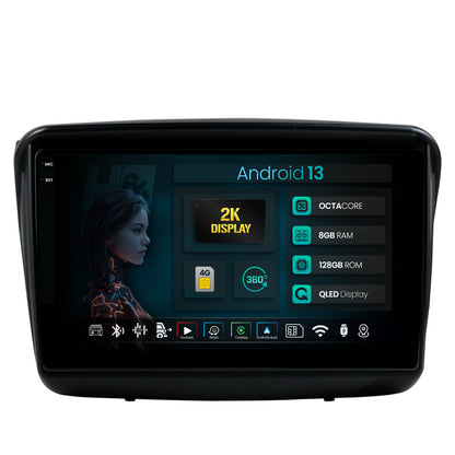 Navigatie 2K HUB64 Mitsubishi L200 / Pajero Sport, 8GB RAM, Android, Octacore, Slot Sim 4G, DSP, GPS, Wi-FI, Carplay, Android Auto, USB, Bluetooth, Waze, Touchscreen, 9.5 Inch