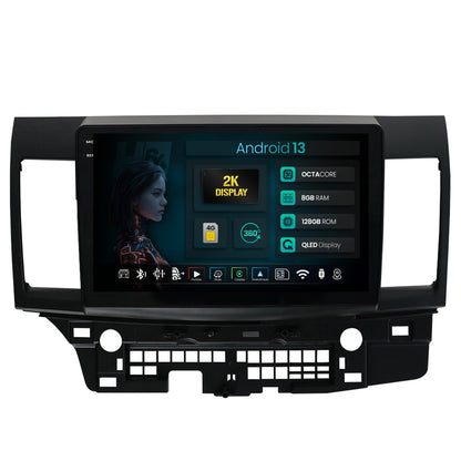 Navigatie 2K HUB64 Mitsubishi Lancer (2007-2016), 8GB RAM, Android, Octacore, Slot Sim 4G, DSP, GPS, Wi-FI, Carplay, Android Auto, USB, Bluetooth, Waze, Touchscreen, 10.36 Inch