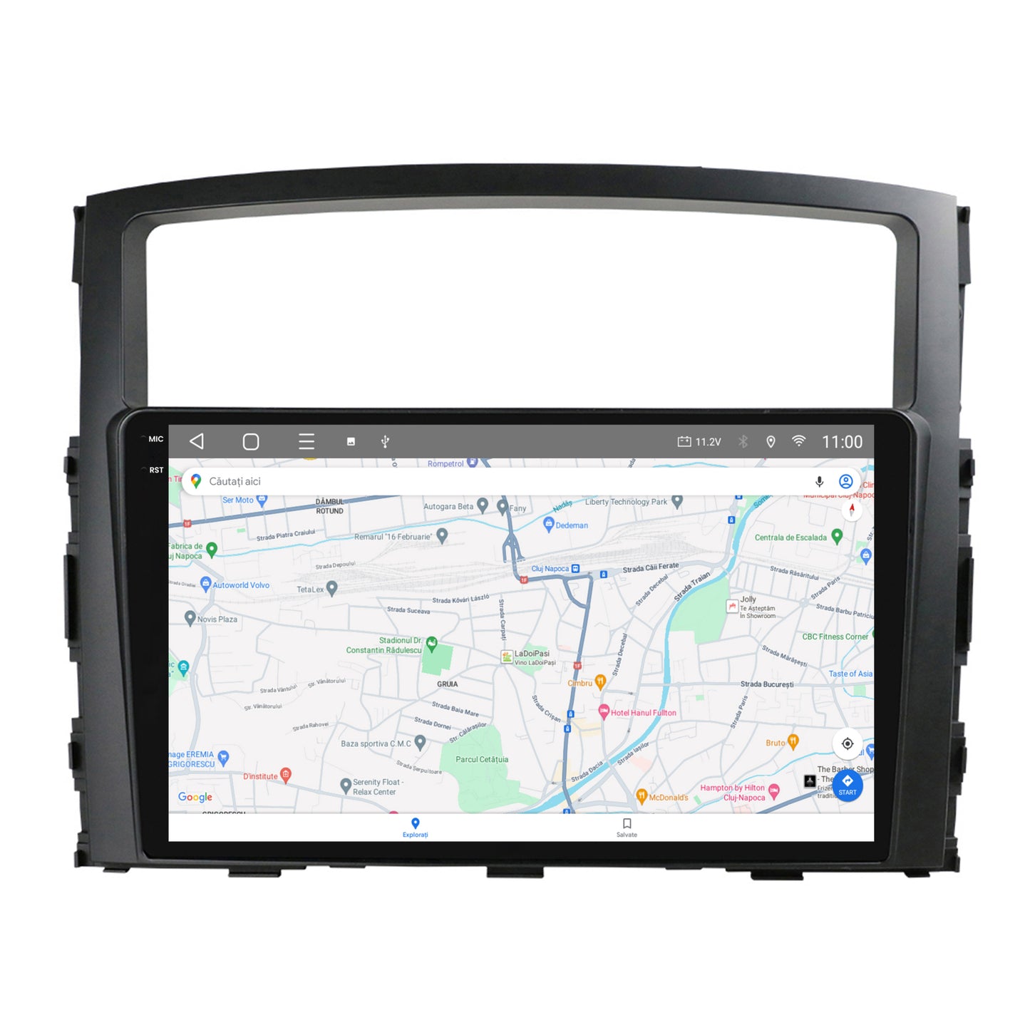 Navigatie 2K HUB64 Mitsubishi Pajero (2006-2014), 8GB RAM, Android, Octacore, Slot Sim 4G, DSP, GPS, Wi-FI, Carplay, Android Auto, USB, Bluetooth, Waze, Touchscreen, 9.5 Inch