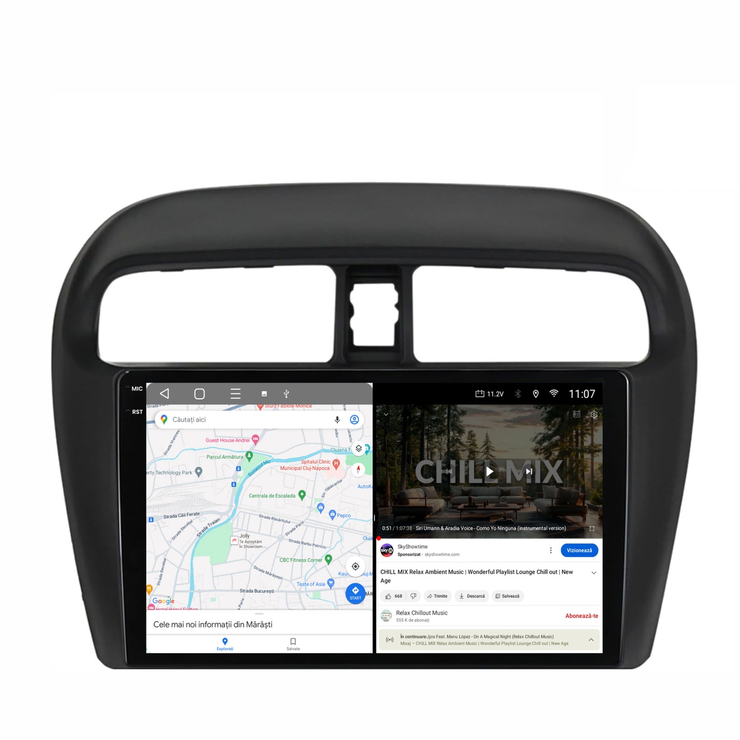 Navigatie 2K HUB64 Mitsubishi Space Star / Mirage / Attrage, 4GB RAM, Android, Octacore, Slot Sim 4G, DSP, GPS, Wi-FI, Carplay, Android Auto, USB, Bluetooth, Waze, Touchscreen, 9.5 Inch