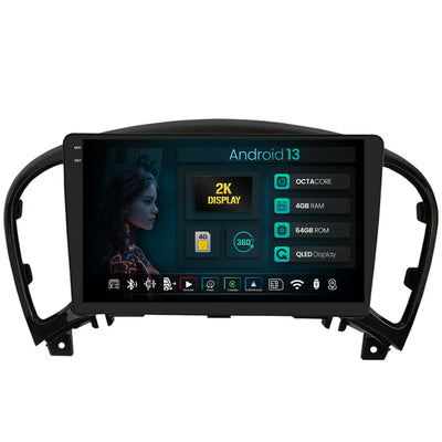 Navigatie 2K HUB64 Nissan Juke (2010-2019), 4GB RAM, Android, Octacore, Slot Sim 4G, DSP, GPS, Wi-FI, Carplay, Android Auto, USB, Bluetooth, Waze, Touchscreen, 9.5 Inch