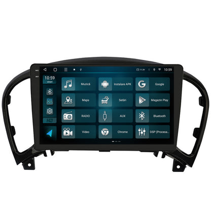 Navigatie 2K HUB64 Nissan Juke (2010-2019), 4GB RAM, Android, Octacore, Slot Sim 4G, DSP, GPS, Wi-FI, Carplay, Android Auto, USB, Bluetooth, Waze, Touchscreen, 9.5 Inch