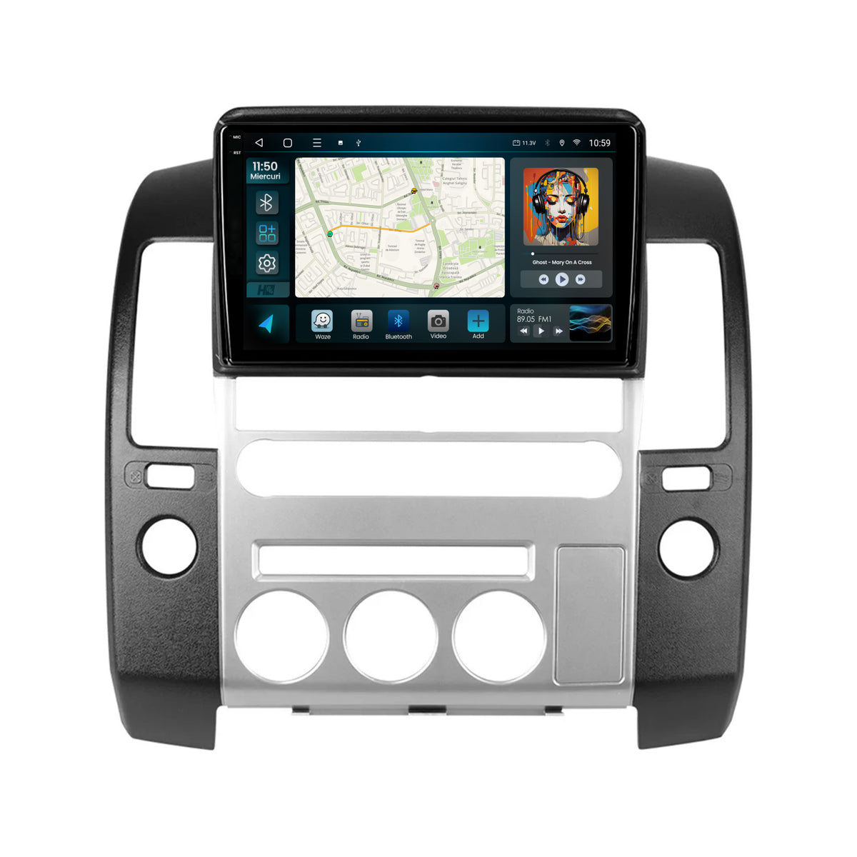 Navigatie 2K HUB64 Nissan Pathfinder-Navara (2005-2014), 4GB RAM, Android, Octacore, Slot Sim 4G, DSP, GPS, Wi-FI, Carplay, Android Auto, USB, Bluetooth, Waze, Touchscreen, 9.5 Inch