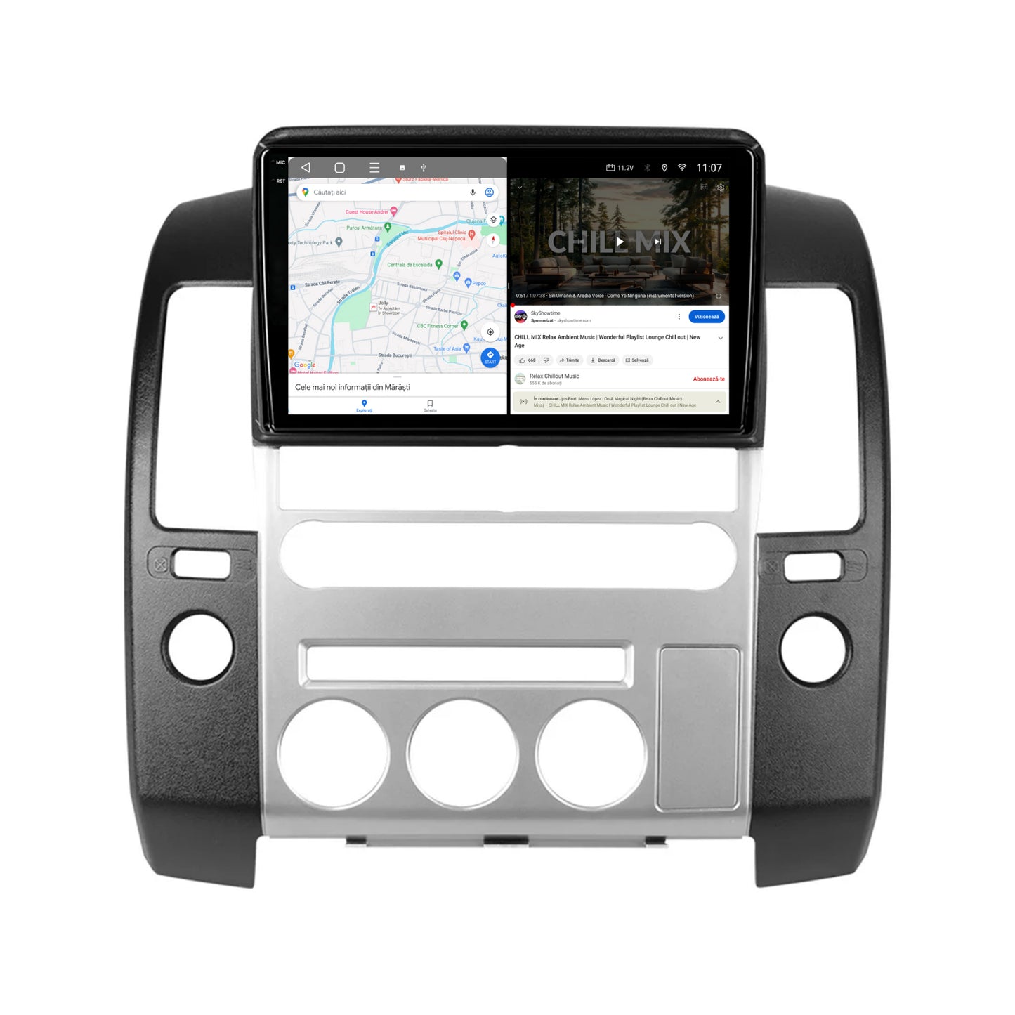 Navigatie 2K HUB64 Nissan Pathfinder-Navara (2005-2014), 4GB RAM, Android, Octacore, Slot Sim 4G, DSP, GPS, Wi-FI, Carplay, Android Auto, USB, Bluetooth, Waze, Touchscreen, 9.5 Inch