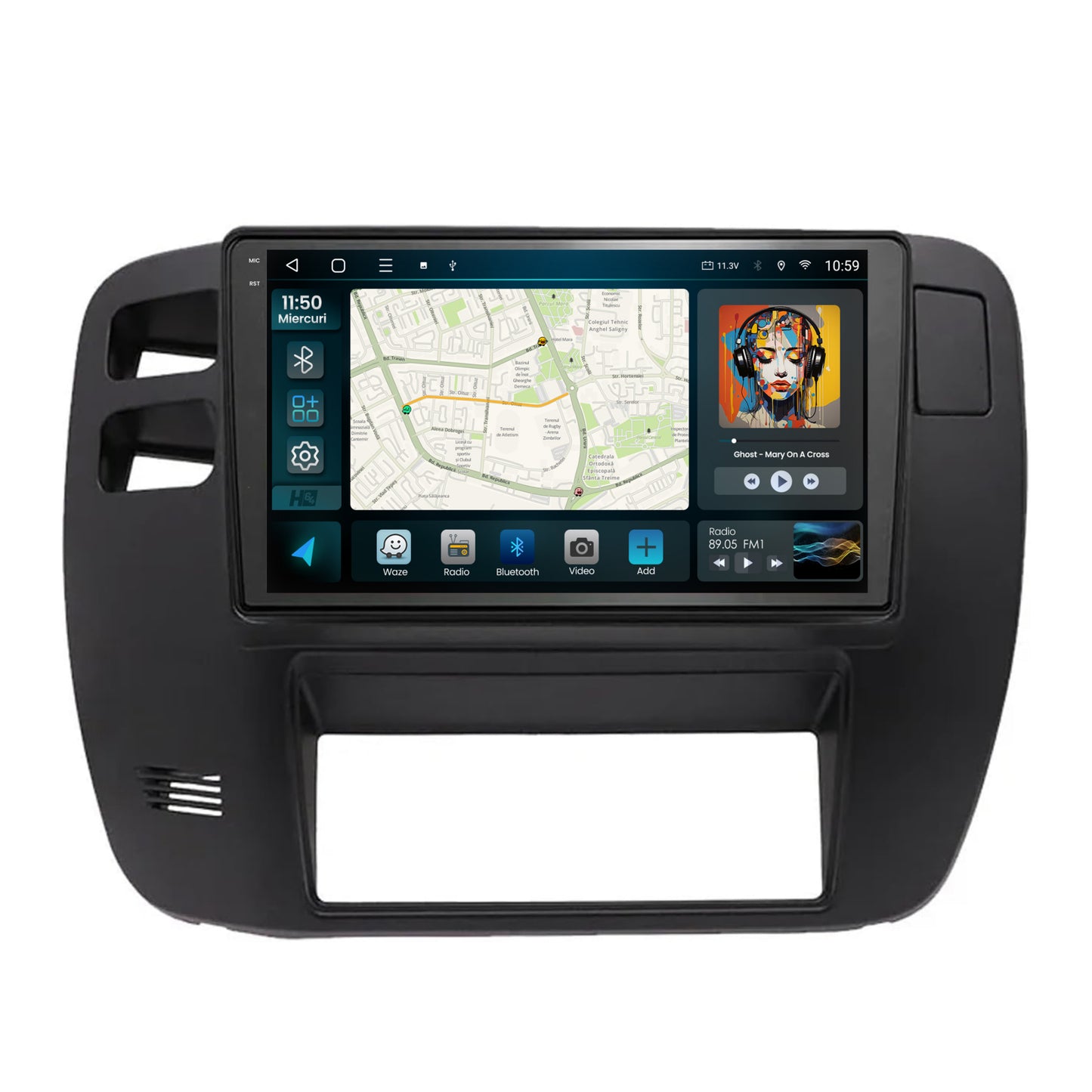 Navigatie 2K HUB64 Nissan Patrol (2000-2005), 8GB RAM, Android, Octacore, Slot Sim 4G, DSP, GPS, Wi-FI, Carplay, Android Auto, USB, Bluetooth, Waze, Touchscreen, 9.5 Inch