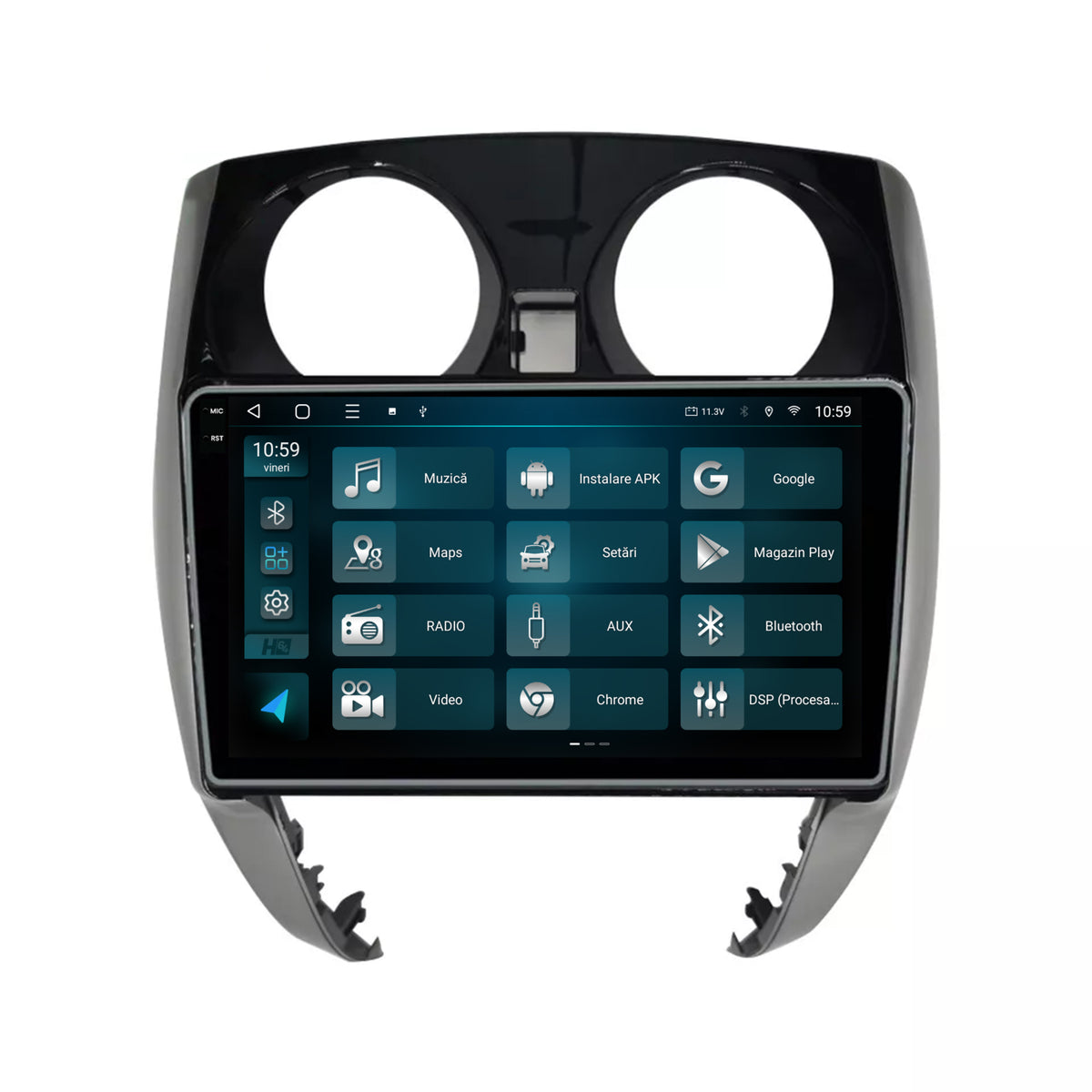 Navigatie 2K HUB64 Nissan Note (2012-2019), 8GB RAM, Android, Octacore, Slot Sim 4G, DSP, GPS, Wi-FI, Carplay, Android Auto, USB, Bluetooth, Waze, Touchscreen, 9.5'' Inch